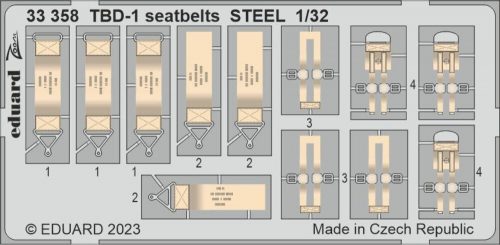 Eduard TBD-1 seatbelts STEEL 1/32 TRUMPETER 1/32 (33358)