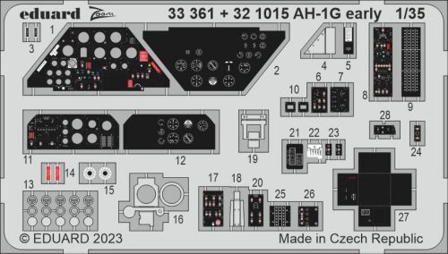 Eduard AH-1G early seatbelts STEEL (33362)