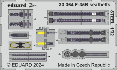 Eduard F-35B seatbelrs STEEL (33364)