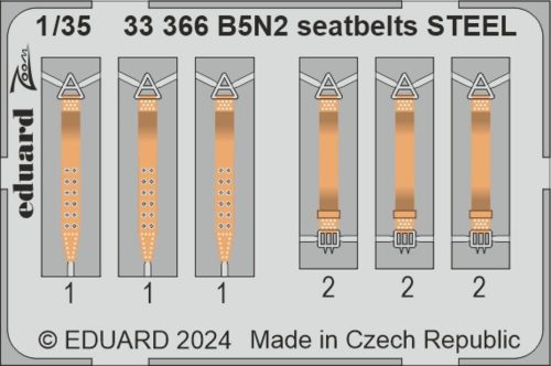 Eduard B5N2 seatbelts STEEL BORDER MODEL 1:35 (33366)