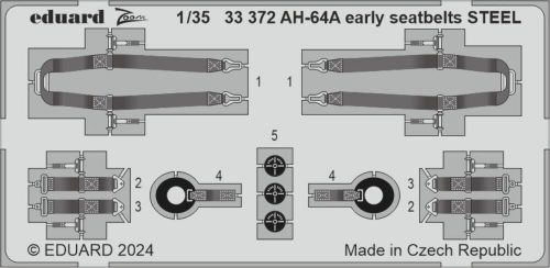 Eduard AH-64A early seatbelts STEEL 1:35 (33372)