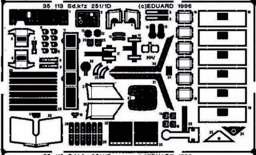 Eduard Sd.Kfz. 251/1 Ausf. D Detailbausatz 1:35 (35113)