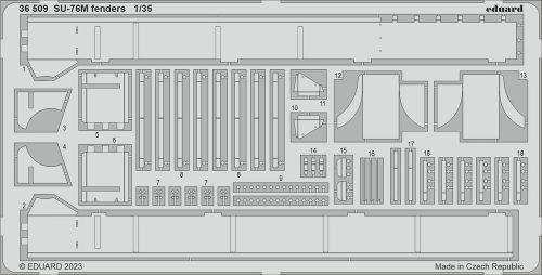Eduard SU-76M fenders 1/35 ZVEZDA 1/35 (36509)