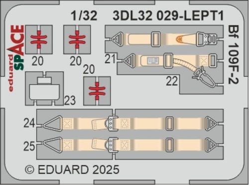 Eduard Bf 109F-2 SPACE  HOBBY 2000 / HASEGAWA 1:32 (3DL32029)