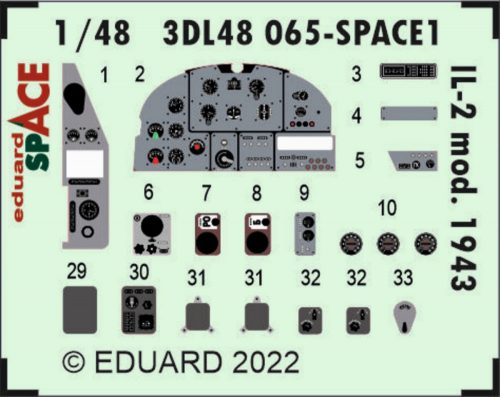 Eduard Il-2 mod. 1943 SPACE 1/48 1:48 (3DL48065)