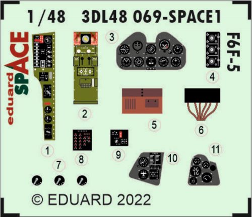 Eduard F6F-5 SPACE 1/48 1:48 (3DL48069)