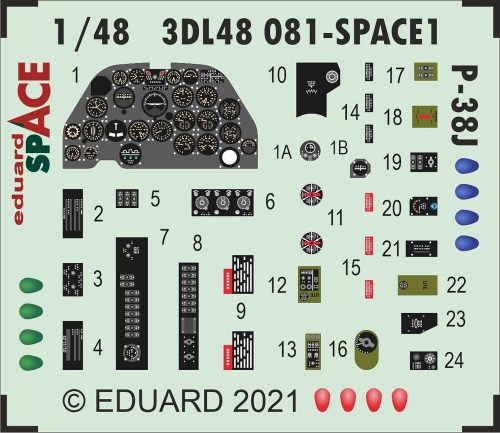 Eduard P-38J SPACE 1:48 (3DL48081)