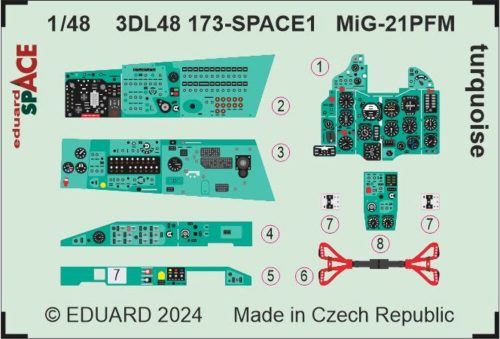 Eduard MiG-21PFM turquoise SPACE EDUARD 1:48 (3DL48173)