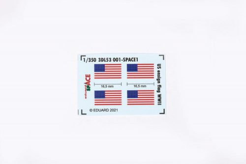 Eduard US ensign flag WWII SPACE 1:350 (3DL53001)