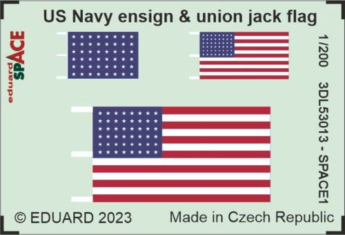 Eduard US Navy ensign & union jack flag SPACE 1/200 1/350 (3DL53013)