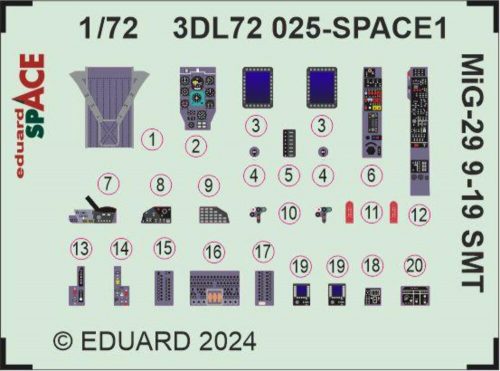 Eduard MiG-29 9-19 SMT SPACE (3DL72025)