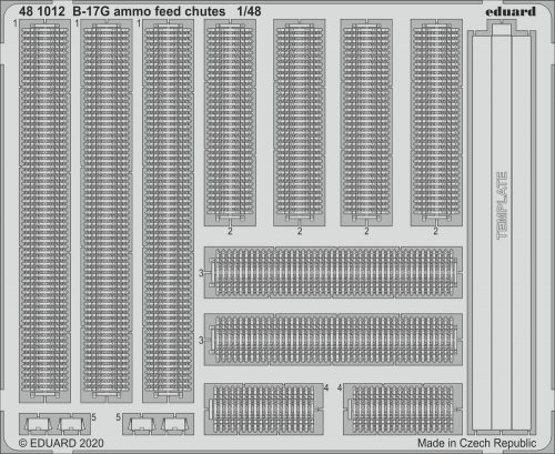 Eduard B-17G ammo feed chutes for HKM 1:48 (481012)