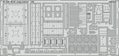 Eduard Mi-24 cargo interior for Zvezda 1:48 (481020)