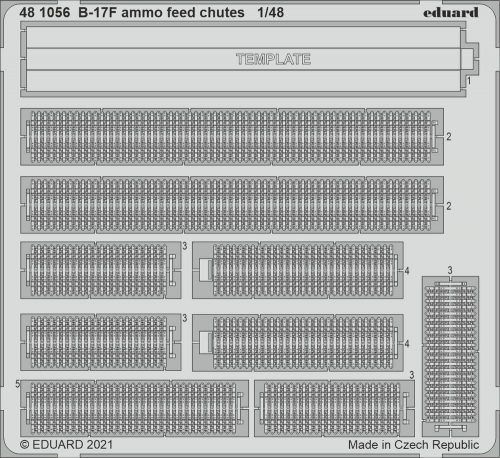 Eduard B-17F ammo feed chutes for HKM 1:48 (481056)