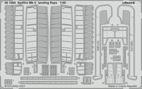 Eduard Spitfire Mk.V landing flaps 1/48 for EDUARD 1:48 (481065)