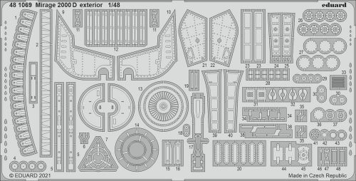 Eduard Mirage 2000D exterior for KINETIC 1:48 (481069)