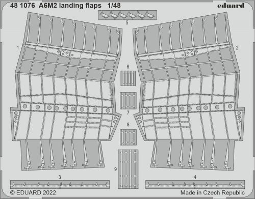 Eduard A6M2 landing flaps for EDUARD 1:48 (481076)