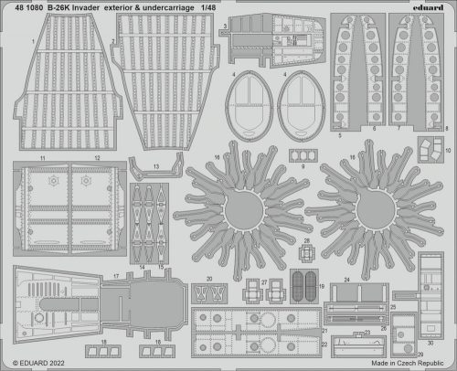 Eduard B-26K Invader exterior & undercarriage for ICM 1:48 (481080)