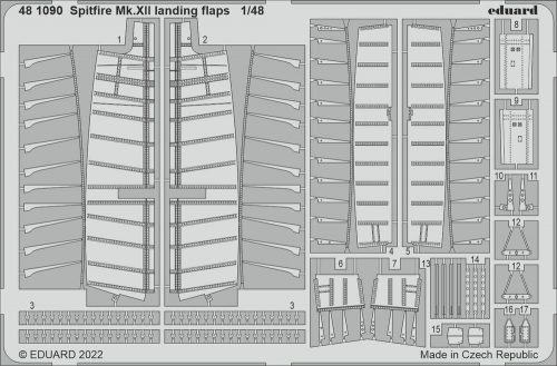 Eduard Spitfire Mk.XII landing flaps for AIRFIX 1:48 (481090)