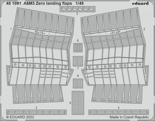 Eduard A6M3 Zero landing flaps for EDUARD 1:48 (481091)