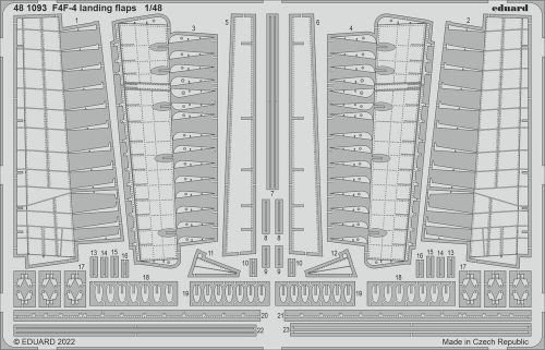 Eduard F4F-4 landing flaps for EDUARD 1:48 (481093)