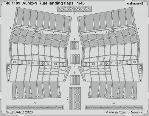 Eduard A6M2-N Rufe landing flaps 1/48 EDUARD 1:48 (481109)