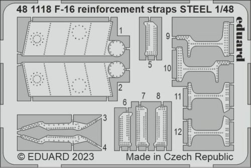 Eduard F-16 reinforcement straps STEEL 1/48 KINETIC 1:48 (481118)