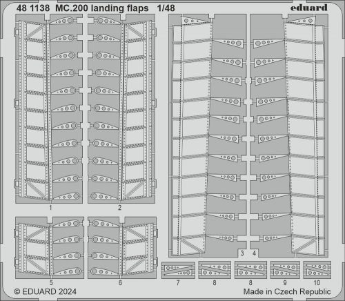 Eduard MC.200 landing flaps ITALERI 1:48 (481138)