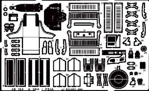 Eduard A-36 / P 51 für Accurate Miniatures Bausatz 1:48 (48134)