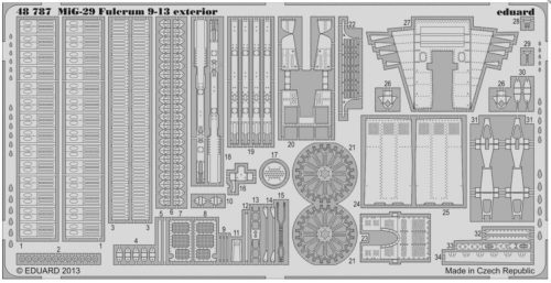 Eduard MiG-29 9-13 exterior for Great Wall Hobb 1:48 (48787)