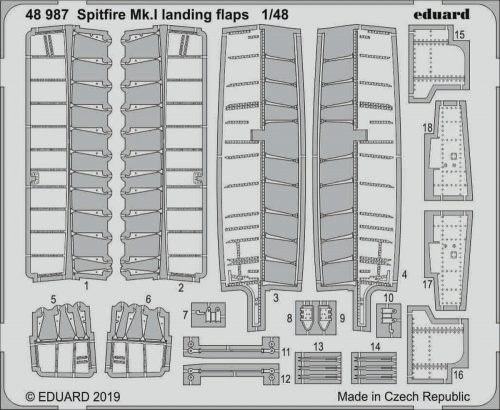 Eduard Spitfire Mk.I landing flaps for Tamiya 1:48 (48987)