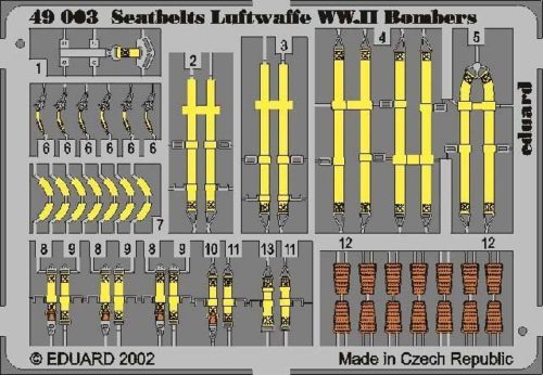 Eduard Sicherheitsgurte Luftwaffe WW.II Bombers 1:48 (49003)