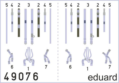 Eduard F-4J seatbelts SUPERFABRIC for Academy 1:48 (49076)