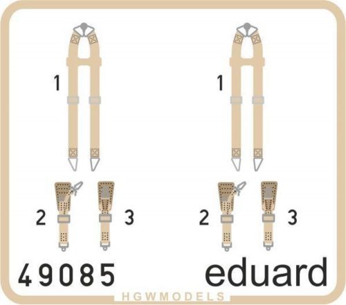 Eduard Seatbelts Luftwaffe WWII bombers SUPERFA 1:48 (49085)