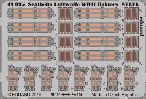 Eduard Seatbelts Luftwaffe WWII fighters STEEL 1:48 (49095)