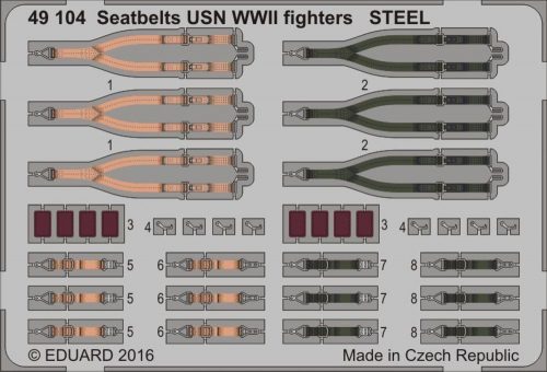 Eduard Seatbelts USN WWII fighters STEEL 1:48 (49104)