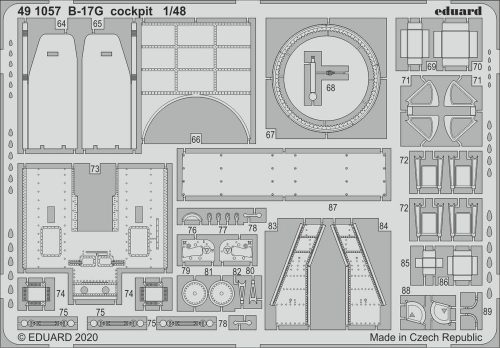 Eduard B-17G cockpit for HKM 1:48 (491057)