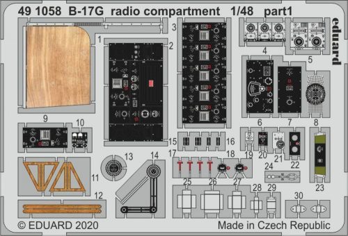 Eduard B-17G radio compartment for HKM 1:48 (491058)