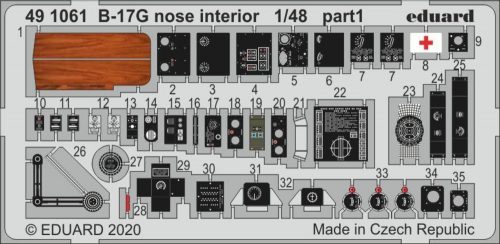 Eduard B-17G nose interior for HKM 1:48 (491061)