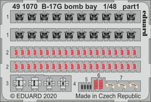 Eduard B-17G bomb bay for HKM 1:48 (491070)