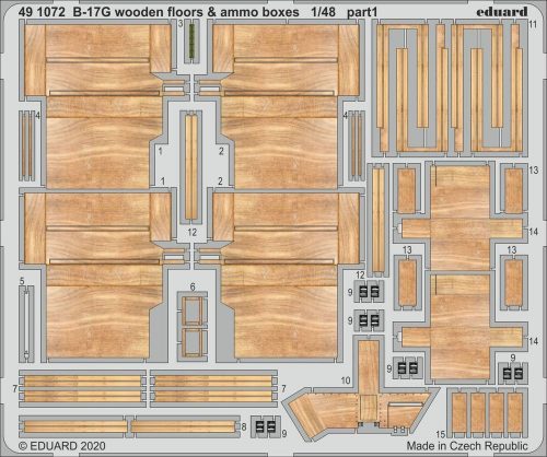 Eduard B-17G wooden floors & ammo boxes for HKM 1:48 (491072)