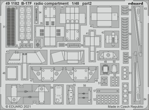 Eduard B-17F radio compartment for HKM 1:48 (491182)