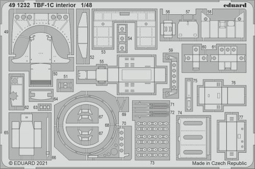 Eduard TBF-1C interior, for ACADEMY 1:48 (491232)