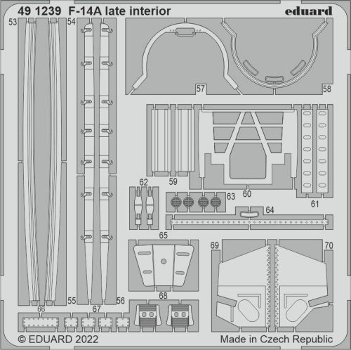 Eduard F-14A late interior for TAMIYA 1:48 (491239)