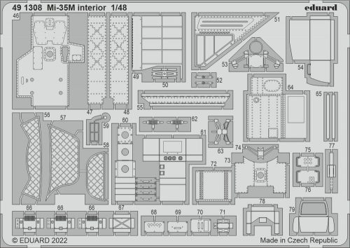 Eduard Mi-35M interior for ZVEZDA 1:48 (491308)