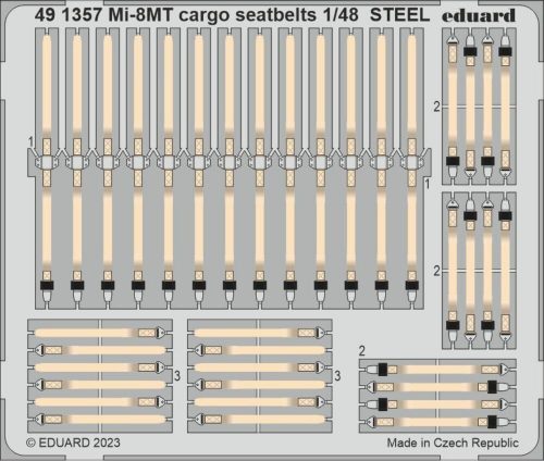 Eduard Mi-8MT cargo seatbelts STEEL 1/48 TRUMPETER 1:48 (491357)