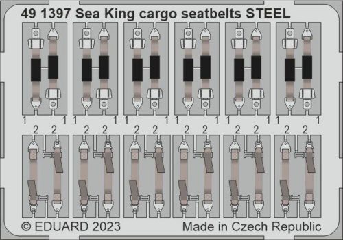 Eduard Sea King HU.5 cargo seatbelts STEEL 1/48 AIRFIX 1/48 (491397)