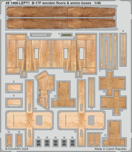 Eduard B-17F wooden floors & ammo boxes 1:48 (491466)