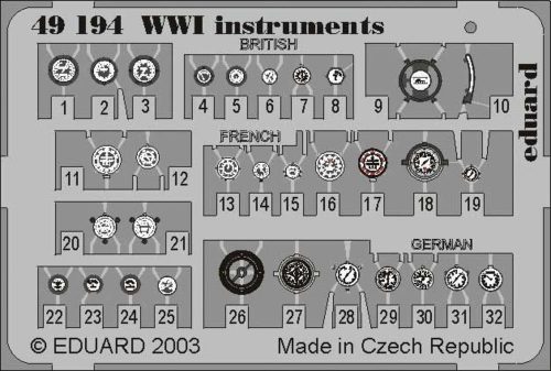 Eduard WW I Instruments 1:48 (49194)