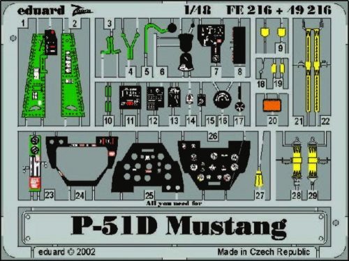 Eduard P-51D Mustang für Tamiya Bausatz 1:48 (49216)